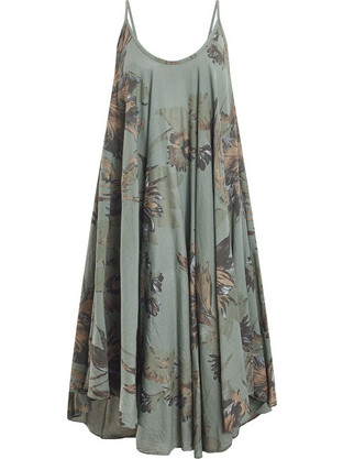 Celestino Midi Καλοκαιρινό Καθημερινό Φόρεμα Floral Χακί SQ7830.8190