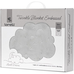 Lorelli Twinkle Embossed Κουβέρτα Αγκαλιάς Βελουτέ 80x110 Γκρι 10340192503