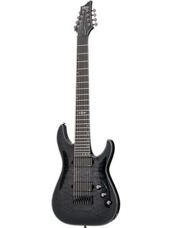 Schecter Hellraiser Hybrid C-8 Ηλεκτρική Κιθάρα ST Style με Μαγνήτες HH & Ταστιέρα Ebony 8 Χορδών Transblack burst