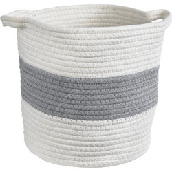 Globostar Kefalonia Κασπώ Καλάθι Δαπέδου Διαφανές Γκρι 25x25cm 20322