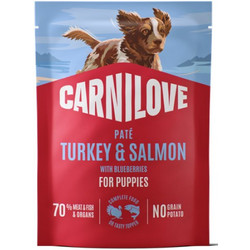 Carnilove Puppies Pate Grain Free with Turkey & Salmon 300gr