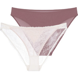 Dorina Chloe Γυναικεία Slip με Δαντέλα 2Pack FXBF0109LA051-2X0588