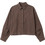 Moutaki Μακρυμάνικο Γυναικείο Πουκάμισο Βαμβακερό Mονόχρωμο Σοκολατί 26.09.111