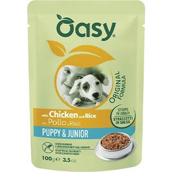 Oasy Original Puppy & Junior with Chicken & Rice in Gravy 100gr