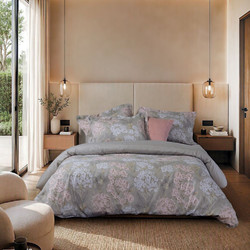 Nef-Nef Σετ Σεντόνια King Size Βαμβακοσατέν 270x280 Darling Grey