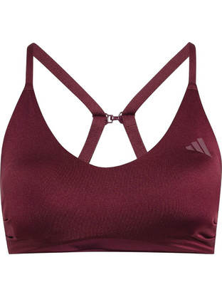 Adidas Optime Essentials Workout Αθλητικό Μπουστάκι με Χαμηλή Στήριξη & Αφαιρούμενη Ενίσχυση Μπορντό KQ8396