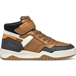 Geox Perth Παιδικά Sneakers Μποτάκια Καφέ J367RF054FUC6002