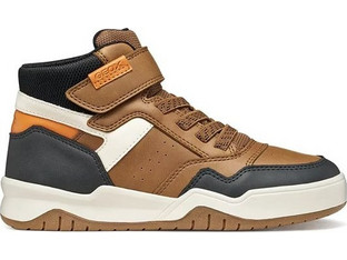 Geox Perth Παιδικά Sneakers Μποτάκια Καφέ J367RF054FUC6002