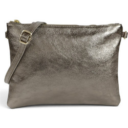 Passaggio Leather Sveva Γυναικεία Τσάντα Χιαστί Δερμάτινη Μπρονζέ με Στενό Λουρί 5011-KR-05