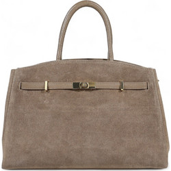 Passaggio Leather Γυναικεία Τσάντα Χειρός Σουέτ Εκρού 5257-KR-03