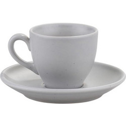Kutahya Moderna Σετ Φλιτζάνια Cappuccino & Τσαγιού Πορσελάνης Γκρι 100ml 6τμχ KXCT720159