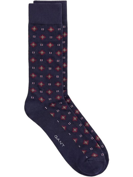 Gant Ανδρικές Κάλτσες Ψηλές με Σχέδια Navy Μπλε 3G9960402-433