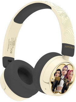 OTL KPop Demon Hunters Ασύρματα Bluetooth Παιδικά Ακουστικά On Ear Μπεζ Μαύρα