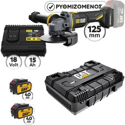 CAT DX3010B Combo-28 Γωνιακός Τροχός Μπαταρίας 18V 125mm 2x4Ah