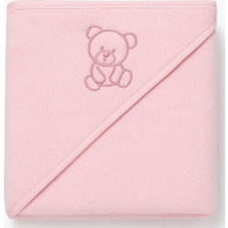 Lorelli Bear Βρεφικό Μπουρνούζι Κάπα Ροζ 80x80cm