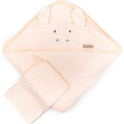 Bamboom Hippo Σετ Βρεφικό Μπουρνούζι Κάπα Σομόν 75x75cm 2τμχ