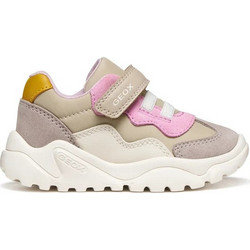 Geox Ciufciuf Παιδικά Sneakers Μποτάκια Μπεζ Ροζ B455QB0FU22C5378