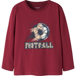 Name It Football Παιδικό T-Shirt Μακρυμάνικο Κόκκινο 13224978