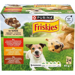 Purina Friskies Adult with Beef, Lamb & Chicken in Gravy 24x85gr