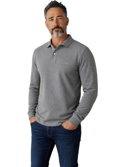 Gant Ανδρική Μπλούζα Polo Μακρυμάνικη Γκρι 3G2230-038