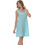 PNN Nightwear Marietta Νυχτικό Εγκυμοσύνης Βαμβακερό Καλοκαιρινό Τιρκουάζ 0251-0412-1