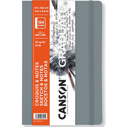 Canson Graduate Sketch & Notes Light Grey Soft Cover Sketchbook 14x21cm 90gr/m² 92 Φύλλα