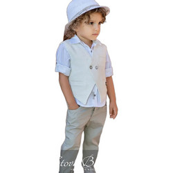 Stova Bambini Βαπτιστικό Κοστούμι με Παντελόνι Πουκάμισο & Γιλέκο 5τμχ SS25-B6