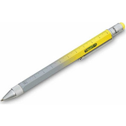 Troika Construction PIP20 Yellow Grey Στυλό Διαρκείας Μπλε