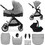 Kinderkraft Vesto 2 Καρότσι Μωρού 3 σε 1 Grey