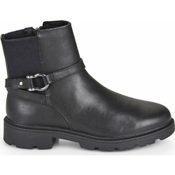 Clarks Code Bay Γυναικεία Μποτάκια Αστραγάλου Δερμάτινα Μαύρα 26320198