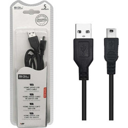 097206 Καλώδιο USB-A Male 2.0 to USB-A Mini Male 5m Black