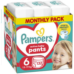 Pampers Active Pants Monthly Pack Πάνες Βρακάκι No6 13-19kg 132τμχ