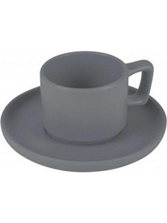 Berlinger Haus Aspen Collection Σετ Φλιτζάνια Espresso Cappuccino & Latte Κεραμικά Γκρι 100ml 4τμχ BH-10018