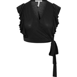 Funky Buddha Γυναικείο Καλοκαιρινό Crop Κρουαζέ Top Μαύρο FBL013-107-17