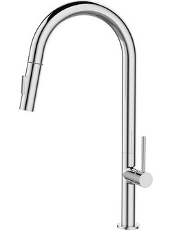 Karag Nola 10887-652A Μπαταρία Κουζίνας Πάγκου Διπλής Παροχής Ανάμεικτη με Ντουζ Inox