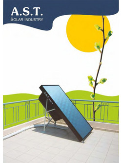 A.S.T. Compact Ηλιακός Θερμοσίφωνας 120lt 1.94m² Inox Τριπλής Ενέργειας