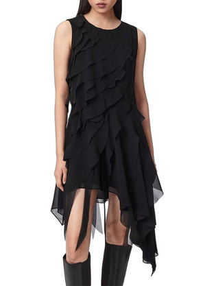AllSaints Mini Φόρεμα για Γάμο / Βάπτιση Μαύρο W001DF