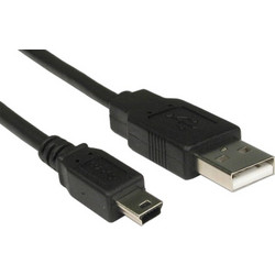 CyberPro CP-UN10 Καλώδιο USB-A Male 2.0 to USB-A Mini Male 1m Black