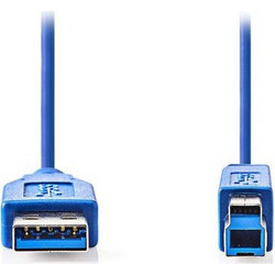 Nedis CCGP61100BU20 Καλώδιο USB-A Male 3.0 to USB-B Male Blue