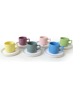 Hermia Multi Σετ Φλιτζάνια Κεραμικά Πολύχρωμα 184ml 6τμχ 275KRM2402