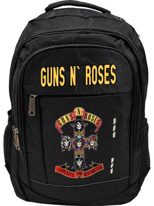 Takeposition Guns N' Roses Σχολική Τσάντα Πλάτης Δημοτικού Μαύρη 978-7551