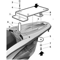 Shad Σχάρα Μηχανής για Honda SH 125 '09-'14 / 150 '09-'15