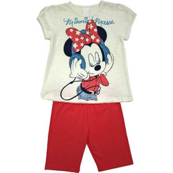 Beboulino Minie Mouse Βρεφικό Σετ για Κορίτσι Καλοκαιρινό Λευκό Μπεζ 8010866