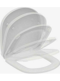 Karag Positano Καπάκι Λεκάνης D-Shape Πλαστικό Soft Close Λευκό 41.5x36cm S1080C