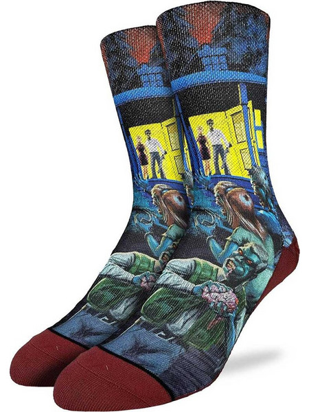 Good Luck Sock Halloween Night of the Living Dead Ανδρικές Κάλτσες Ψηλές με Σχέδια Πολύχρωμες GLS-4427