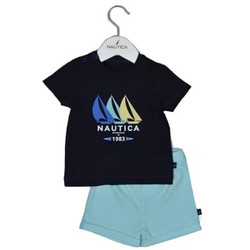 Nautica Des. 18 Βρεφικό Σετ για Αγόρι Καλοκαιρινό Μαύρο Γαλάζιο