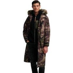 Superdry Ανδρικό Μπουφάν Χειμωνιάτικο Παρκά Καφέ Πράσινο Y5012172A-QX1