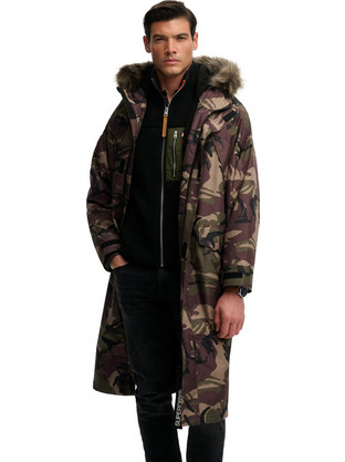 Superdry Ανδρικό Μπουφάν Χειμωνιάτικο Παρκά Καφέ Πράσινο Y5012172A-QX1