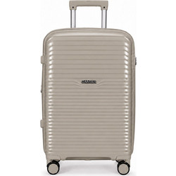 Amber AM1020 Βαλίτσα Μεγάλη 75x48x30cm με 4 Ρόδες Μπεζ