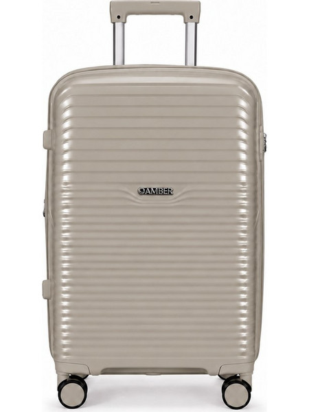 Amber AM1020 Βαλίτσα Μεγάλη 75x48x30cm με 4 Ρόδες Μπεζ